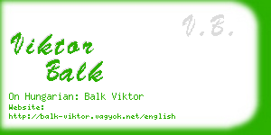 viktor balk business card